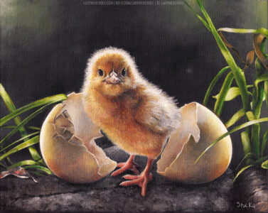 New Life, Acrylics on canvas, 8x10in, 2022