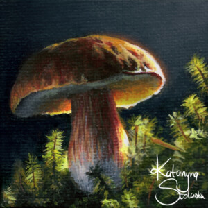 6x6 cm, acrylic painting with magnet sheet attached, March 2024