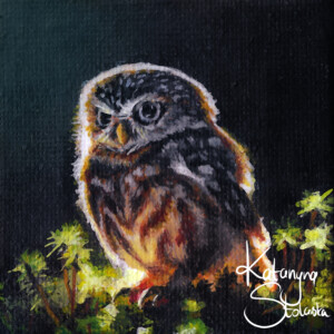 6x6 cm, acrylic painting with magnet sheet attached, March 2024